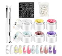 Nail Polish Gel, Professional Sculpting Glue Kit, Solid Gels Fingernail Polish Supplies for Home, Salon, Travel, Friends, Colleagues, Family, Women, Beauty Station, Manicure Setup