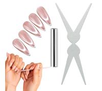 Nail Polish Magnet Tool - Doppio Ended Professional Manicure Accessory, French Tip Magnet Stick for Creative Designs, Easy-To-Use Salon-Grade Tool for Women, Teens, Beginners, Studios