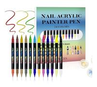 Nail Polish Markers - 12-Piece Quick-Drying Long-Lasting, Girls 12 Colors Nail Design Pens Set for Women, Girls, Kids, Adults, Drawing, Dotting, Crafts, DIY Nails Art Home Salon Use