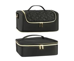 Nail Polish Organizer, Nail Storage Holder, Double Layer Bag, Nail Supplies Case with Compact and Spacious Design 11.81x9.84x8.66 Inches for Travel and Professional Use (1 Piece)