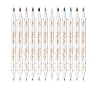 Nail Polish Pens | 12 Colors Double-Tip Drawing Markers,Waterproof Quick-Dry Fingernail Polish Pens | For DIY Women Lady Mother Youth Beginner Manicure Salon Home