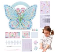 Nail Polish Stickers Kit, Color Matching Decorations, Nail Art Decor Kit, Holiday Nail Art, Christmas Nail Decorations, Birthday Nail Art Set, Kids Nail Polish Kit 13.07x10.71x1.57" for Girls