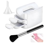 Nail Powder Tray, Dip Glitter Container, Double Layer Holder, Portable Compact Design, Easy Clean Material, Perfect for Hand Care Routines, Nail Tech Setups, Salon Professionals