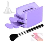 Nail Powder Tray, Dip Glitter Container, Double Layer Holder, Portable Compact Design, Easy Clean Material, Perfect for Hand Care Routines, Nail Tech Setups, Salon Professionals