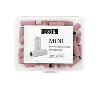 Nail Sanding Bands - 0.18x0.51 Inches 50x Fine Nail Drill Sanding Bands, Electric Nails File Tips, Compact Professional Salon Manicure Tools | For Indoor School Friend Sister Daughter