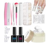 Nail Sculpting Gel Kit, Nail Decorating Gels, 18x15x4 inches Adorable Manicure Carving Design Arts, Long-Lasting Art Solution for Salon Home Use Women Beauty Lovers