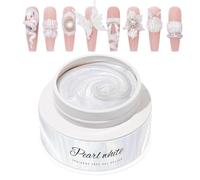 Nail Sculpting Gel, White 3D Quick Dry Carving Manicure Tools | Satin Pearl White Carving Glue, 3D Modeling Glue, Nail Building Gel For Women Girls Salon Studio Wedding Holiday Party
