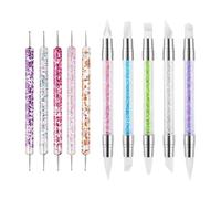 Nail Sculpture Pen - 10 Pieces Double Ended Rhinestone Carving Tool for Professional Art, Salon Use with Multifunctional Design, Manicure for Home, School, Business Trip, Acrylic Handle