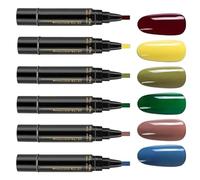 Nail Sets - Women Quick Dry Pens | 6 Color Kit No UV Required Smooth Application Long Lasting Bright Pigments Easy Professional Manicure Tools for Home, Salon, Travel