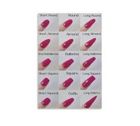 Nail Shape Visual Guide Poster Chart Canvas Wall Art for Nail Salon Decor Beauty Academy Training Room(Framed,08x12inch(20x30cm))