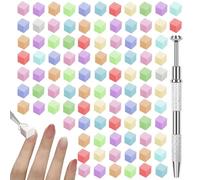 Nail Sponge | Professional Nail Sponges | 100X Soft Nail Sponges for, Nail Sponges with 4-Claw Grabbing Pen, Professional Accessories Supplies for Manicures, and Nail Designs