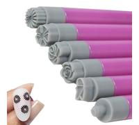 Nail Stamp, Flower Nail Stamper, 6.53x1.96 inches Multi Pattern Dotting Tools, Easy to Use Toe Kit, Nails Stamping Pen for Beginners, Enthusiasts, Women’s Pedicure