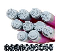 Nail Stamp Pen - Flower Butterflies Nail Stamping Kit, 10 Patterns, Nails Stamping Tool, Pen, Manicure Stamper Tool, DIY Naail Art Kit, Creative Design, Professional Art Accessories For Home Salon U