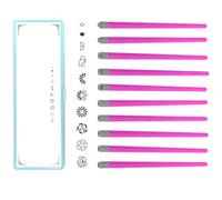 Nail Stamp Pen, Flower Nail Stamping Kit, 1.97in 10 Unique Patterns, Nail Stamper Tool Creative Manicure Designs, Kit for Nails, Pattern