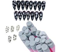 Nail Stamp Pen, Nail Stamping Kit, Nail Design Tools, Double Head Dotting Tools, Nail Stamper Pen Patterns, Nail Stamping Tools, Design Kit, Professional Nail Stamper Pen, Nail Stamp