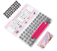 Nail Stamper 48PCS Nail Art Stamp Pens Diversi Modelli Art Stamps con Punta in Silicone Fiore Farfalla Rosa Kit Fai da Te per Stamping per Donne