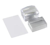 Nail Stamper - Transparent French Tip Template, Soft Silicone Scraping Tool | Portable Manicure Pattern Transfer Stamping, Precision Alignment Head For French Manicures