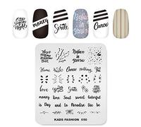 Nail Stamping Plate Fashion Party Letters Words Punti Drop Theme Multi-Pattern Stamp Stampa Immagine Template Stamp Nail Art per Nail Design