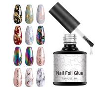 Nail Sticker Adhesive - Quick Bond, Clear Finish, Shine | Strong Quick-Bond Adhesive With Clear Polishing Gel Shine Finish, Long-Lasting Wear-Resistant Formula For Spring Summer Birth