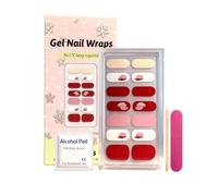 Nail Sticker, Gel Strips Full Coverage, Salon Quality Manicure, Easy Application Set of 14, Quick DIY Craft for Women and Teens, Glossy Finish, At-Home Beauty, Christmas Party Accessories