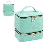 Nail Storage Bag - Travel Makeup Jewelry Bag | 2 Layer Toiletry Bags Carrying Case | Nails Polishs Storage Bags Nail Organizer | Nails Supplies Organizer With Large Capacity For Files