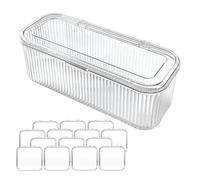 Nail Storage Box, Acrylic Bracelet Organizer, Transparent Case with 15 Dividers for GemArt Craft Supplies, Manicure Tools, School Accessories for Teen Girls Women Bedroom Bathroom