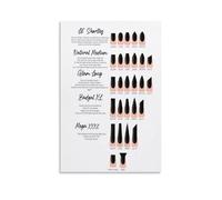 Nail Technician Reference Poster Nail Shapes and Art Styles Guide Chart Wall Art for Beauty Salon Manicure Room Decor(Unframed,16x24inch(40x60cm))
