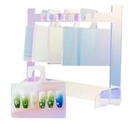Nail Tip Sample Stand,Nail Tip Display Board - Tavola di pratica per unghie in acrilico a colori - Strumento professionale per manicure di design artistico per la pratica del salone