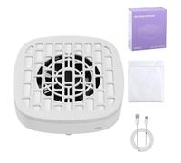 Nail Vacuum, Nail Fan, Powerful Suction Cleaner Dust Collector Low Noise with 5.51 Inches, Manicure Tools for Beginner Home Salon, Studio, Gel Polish, Pedicure Polishing, White