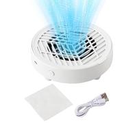 Nail Vent Dust Collector, 15x15x4.5cm 201g ABS Quiet Extractor Machine, Nail Drill Dust Collector for Women Beginners Home Salon Manicure Beauty Station