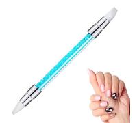 Nailartt - Set di pennelli per unghie in silicone, penne per unghie DualEnd, pennelli 3D per strass, applicazione di smalto, acrilico modellante, kit manicure fai da te per nail arttist, casa, saloni