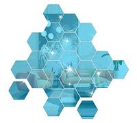 NAILDOKI Adesivi Murali fai da te, Set di Adesivi per Specchi Acrilici, 36 Adesivi da Parete Esagonali 3D da Decorazione della Camera da Letto del Soggiorno