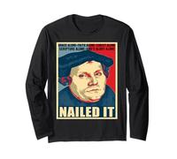 Nailed It Giorno della Riforma Protestante Martin Luterano Maglia a Manica
