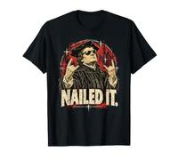 Nailed It Martin Lutero Riforma Chiesa Rock Joke Maglietta