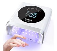 NAILGIRLS Lampada LED UV Professionale per Unghie, Ricaricabile Senza Fili, 150W, 4 Modalità Timer,Sensore Automatico, Professionale Fornetto Unghie Semipermanente per Gel e Semipermanente