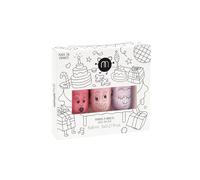 Nailmatic Kids Kit Smalti Bambine Party - 3 Smalti Bambina all'acqua - Make-Up per Bambini da 3 Anni - Smalto per Bambini Non Tossico - Kit Unghie Bambina - Kit Smalto Rosa
