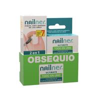 NAILNER NAILNER BRUSH 2 IN 1 ANTI-FUNGAL BRUSH set 2 pcs