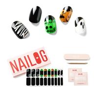 Nailog Adesivi Unghie Gel UV - 20pcs Unghie Finte Adesive,Smalto Adesivo Per Unghie,Adesivi Unghie,Stickers Unghie Nail Art,lunga durata Unghie Gel Nails Starter Kit,Little Monsters