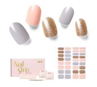 NAILOG Pellicola per Unghie, 34Pcs Strisce per Unghie in Gel Semi Polimerizzato Adesivi e Decalcomanie per Unghie di Qualità da Salone per Donne Ragazze, Summer Soiree