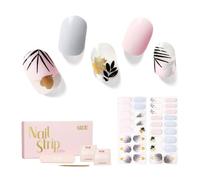 NAILOG Pellicola per Unghie, 34Pcs Strisce per Unghie in Gel Semi Polimerizzato Adesivi e Decalcomanie per Unghie di Qualità da Salone per Donne Ragazze, The Oriental