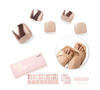 NAILOG Strisce di Gel Semi Polimerizzato, Strisce di Smalto per le Dta dei Piedi con Finitura gel Lucida,32 pezzi Impacco per Unghie a Lunga Durata, Mermaid