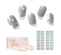 NAILOG Strisce per Unghie in Gel Semi Polimerizzato, 34 Pcs Adesivi e Decalcomanie per Unghie di Qualità da Salone, Nail Wraps Decorazione DIY per Donne Ragazze, Shimmery Stars