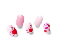 NAILOG Strisce per Unghie in Gel Semi Polimerizzato, 34 Pcs Adesivi e Decalcomanie per Unghie di Qualità da Salone, Nail Wraps Decorazione DIY per Donne Ragazze (Seal of love)