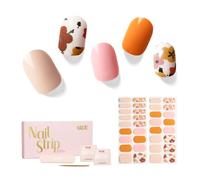 NAILOG Strisce per Unghie in Gel Semi Polimerizzato, 34 Pcs Adesivi e Decalcomanie per Unghie di Qualità da Salone, Nail Wraps Decorazione DIY per Donne Ragazze, Waltz of the Flowers