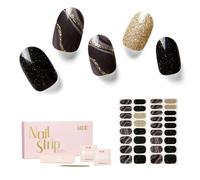 NAILOG Strisce per Unghie in Gel Semi Polimerizzato, 34 Pcs Adesivi e Decalcomanie per Unghie di Qualità da Salone, Nail Wraps Decorazione DIY per Donne Ragazze (Drifted)
