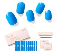 NAILOG Unghie Gel Adesive UV - 20 PCS Cielo Blu Smalto Adesivo per Unghie Compatibile con qualsiasi lampada UV/LED, Durata Prolungata e Qualità Salon Professionale, Facile da Applicare e Rimuovere