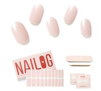 Nailog Unghie Gel Adesive UV - 20 pcs Glitter Trasparente Rosa Smalto Adesivo Per Unghie UV - Pellicola per Unghie Autoadesiva - Adesivi per unghie in gel Qualità da Salone,Regalo Donna