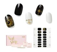 Nailog Unghie Gel Adesive UV - 34pcs Smalto Adesivo Per Unghie,Full Wraps Lampada UV / LED Adesivi per unghie,Stickers Unghie Nail Art,lunga durata Unghie Gel Nails Starter Kit,