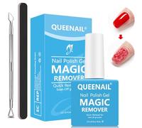nailpretty 1 Pezzi 15ml Solvente per Smalto, Semipermanente Solvente Per Remover Unghie, Rapidamente Gel Remover per Smalto, con Raschietti per Smalto e Spingi Cuticole