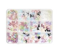 Nails Charms Set Bwows Farfly Arte Colorata Deruva Rini Resina Per Chiodo Da Donna Un Chiodo